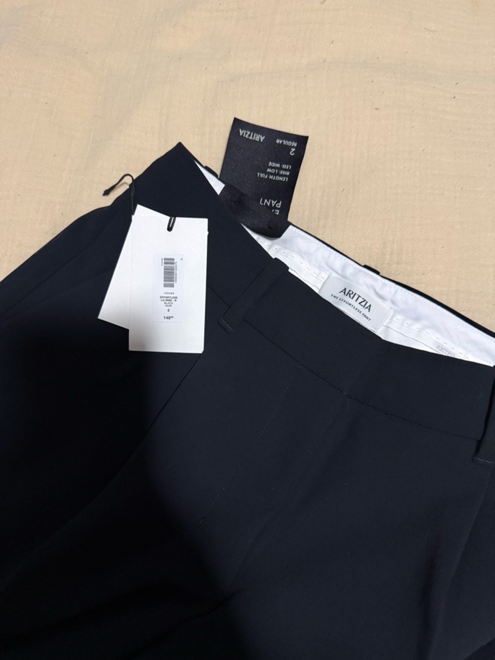 Aritzia Black Effortless Pant - NWT